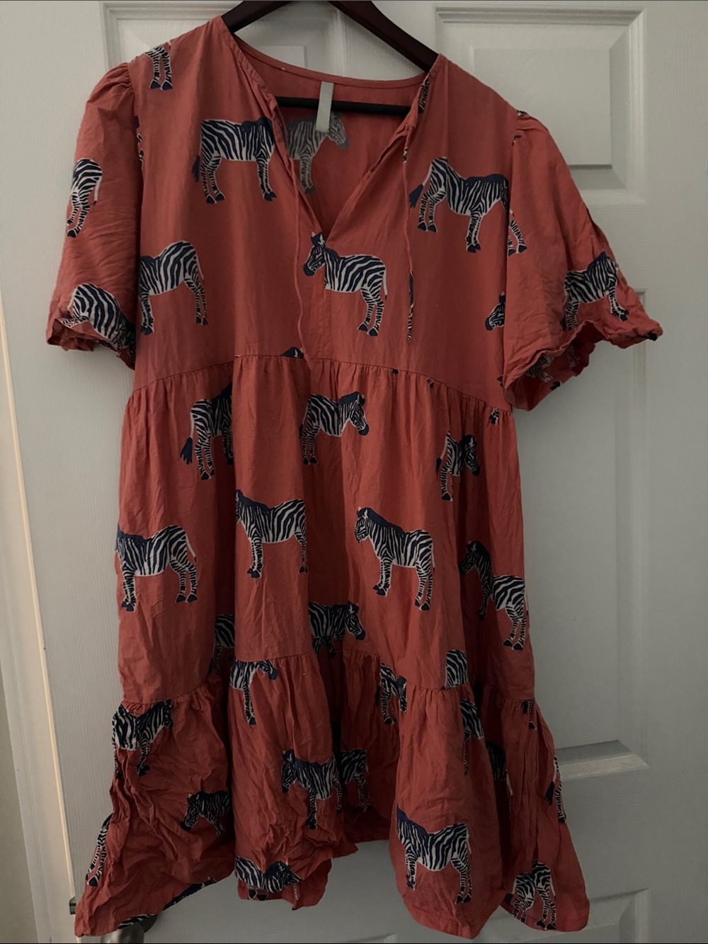 Mata Traders Pink Zebra Dress
